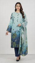 3 Piece – Printed Bana Doria Linen Suit