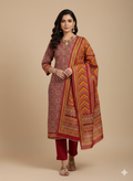 3 Piece – Printed Khaddar Suit