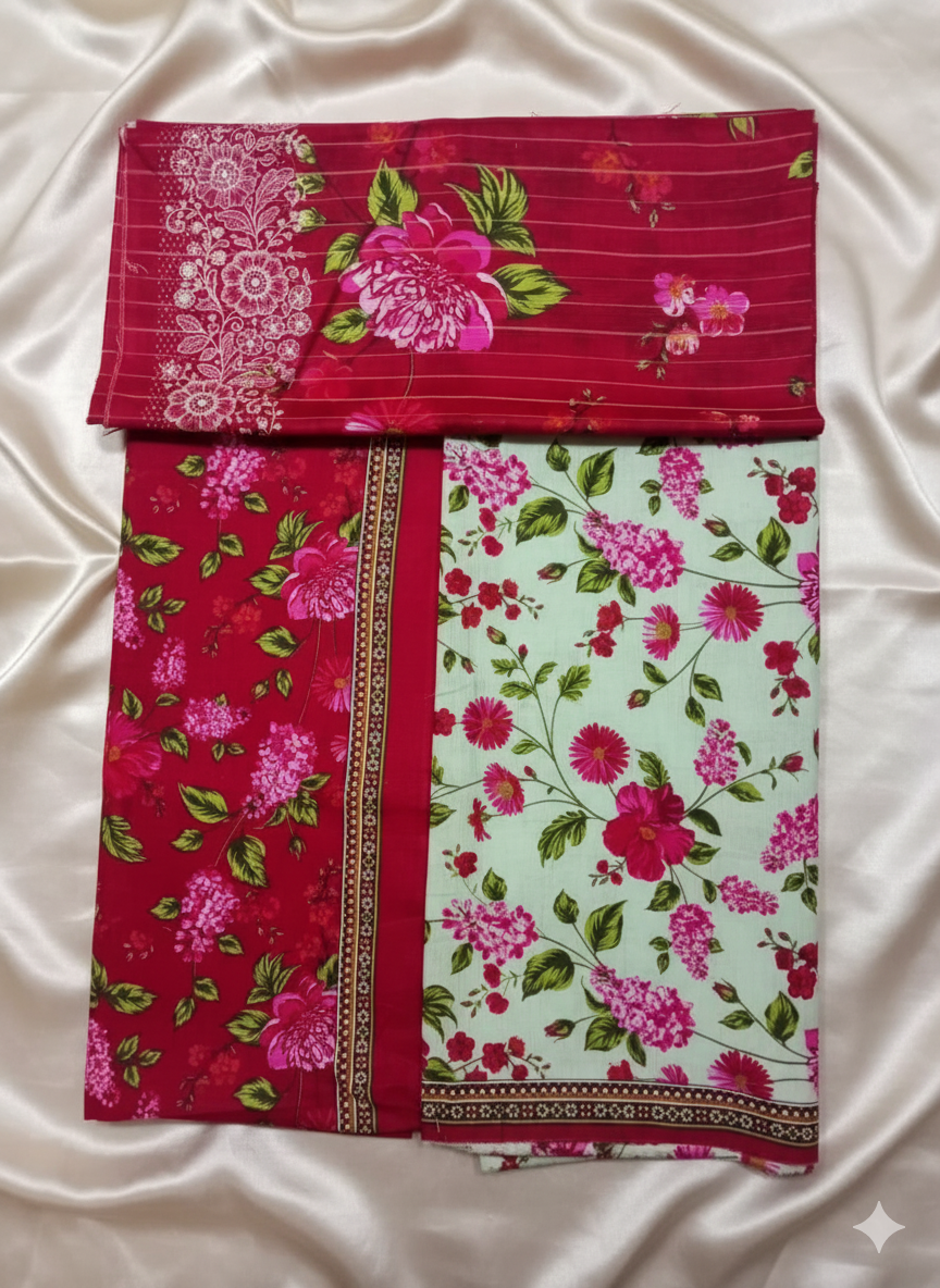 Bin Saeed Floral Khadar 3-Piece Suit