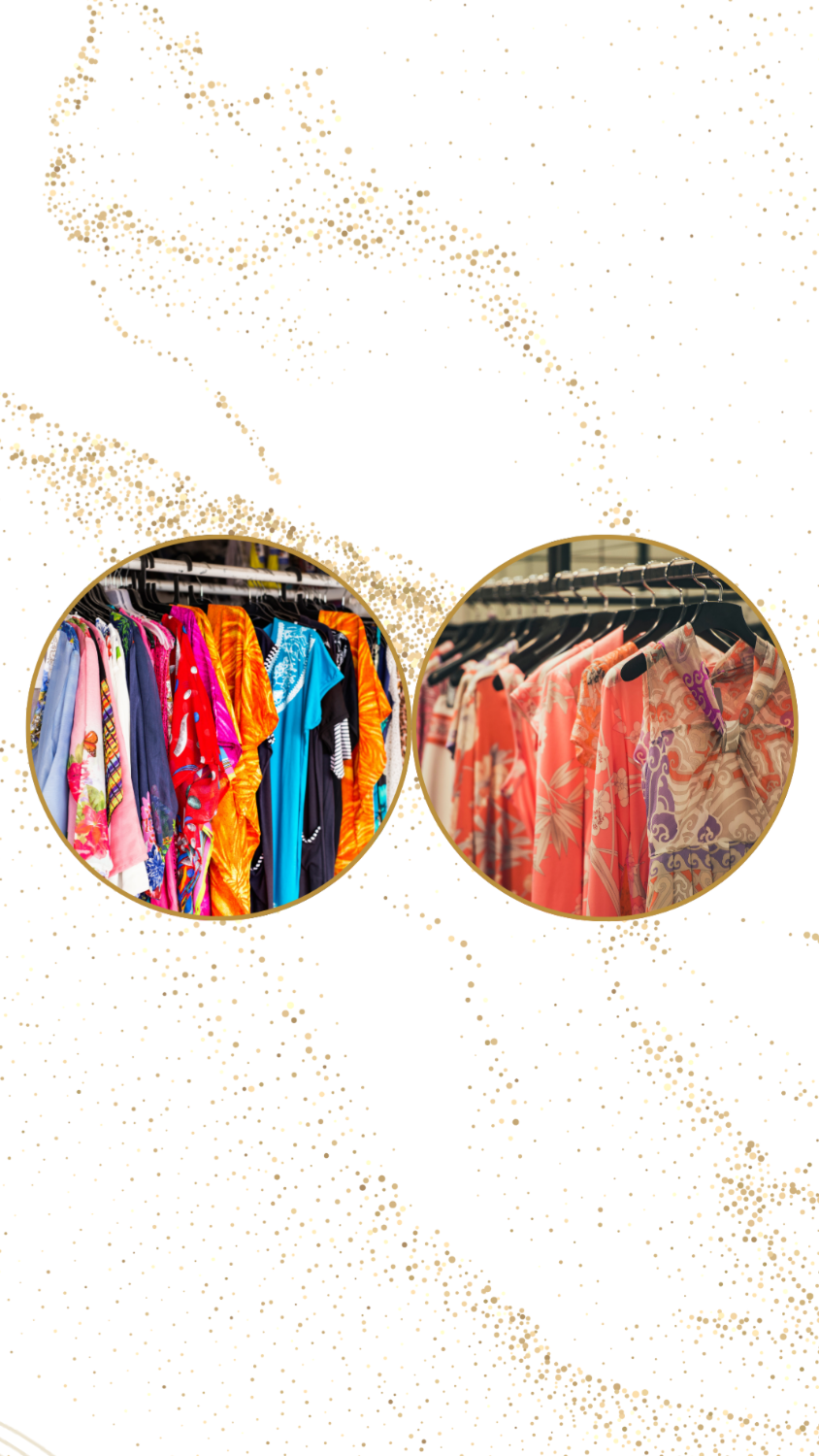 Colorful round earrings on a decorative white background